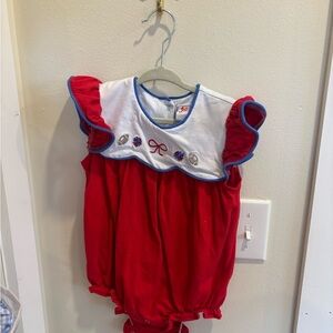 Toddler Girl Red Football Bubble JellyBean